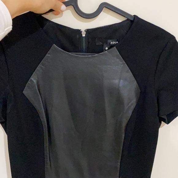 Dress with leather - Picture 2 of 4